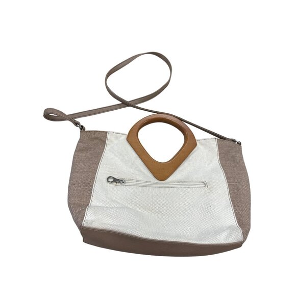 Relic Vintage Womens tan beige Canvas Floral Shoulder Bag SKU 7334 - Picture 8 of 16